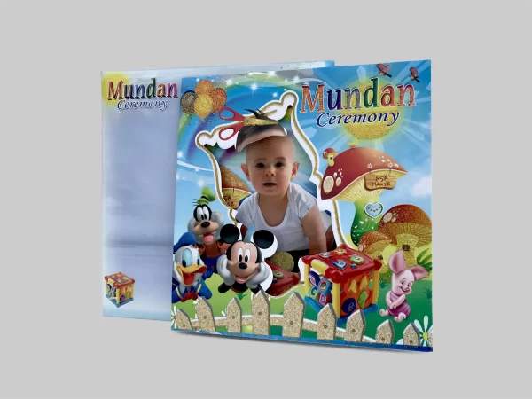 An image of Rainbow Mundan Ceremony Card from Times Cards.
