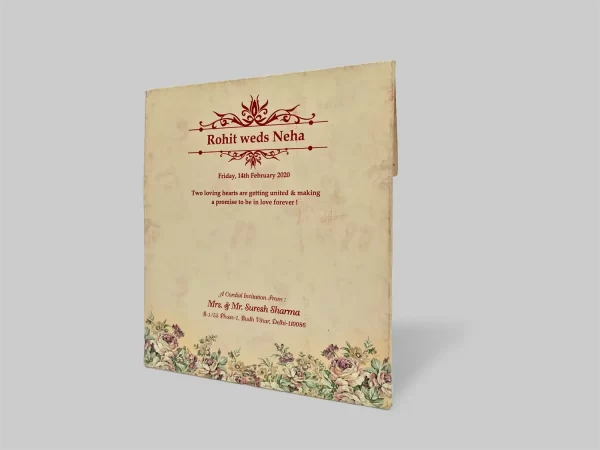 An image of Rustic Roses Wedding Invitation Card from Times Cards.