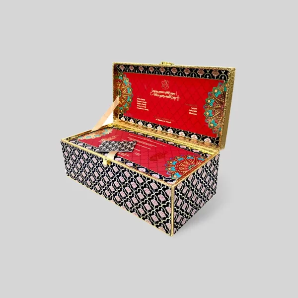 An image of Regal Mandala Wedding Box Card from Times Cards.