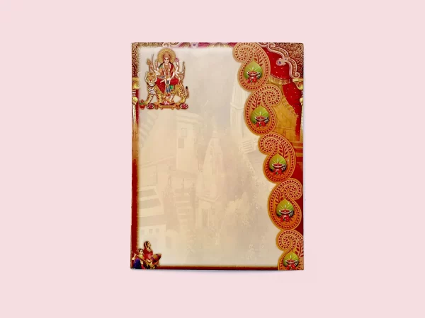 An image of Laser Cut Mata ka Jagran Card from Times Cards.