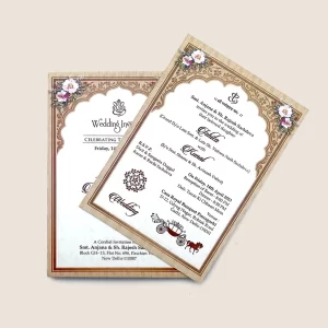 An image of Milan Mehraab Wedding Invitation Card from Times Cards.