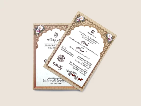 An image of Milan Mehraab Wedding Invitation Card from Times Cards.
