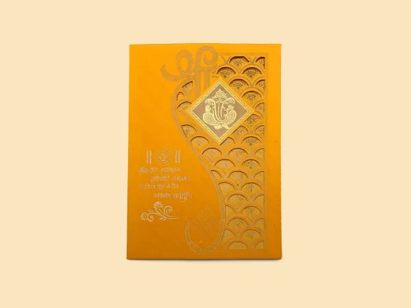 An image of Golden Aura Wedding Invitation Card from Times Cards.