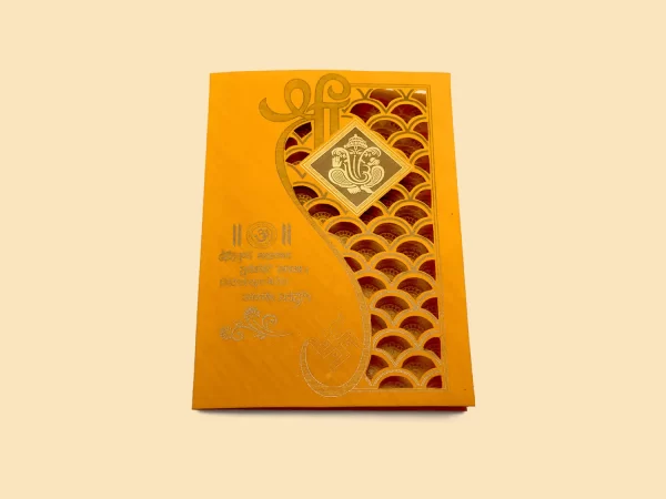 An image of Golden Aura Wedding Invitation Card from Times Cards.