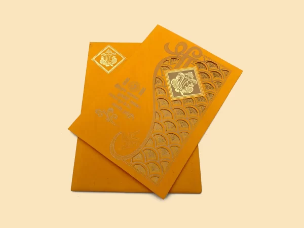 An image of Golden Aura Wedding Invitation Card from Times Cards.