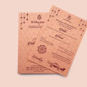 An image of Saffron Dreams Wedding Invitation Card from Times Cards.