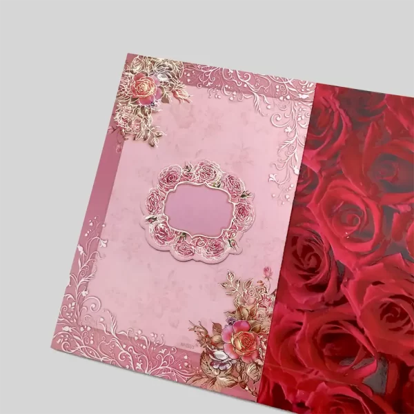An image of Luxe Floral Wedding Invitation Card from Times Cards.