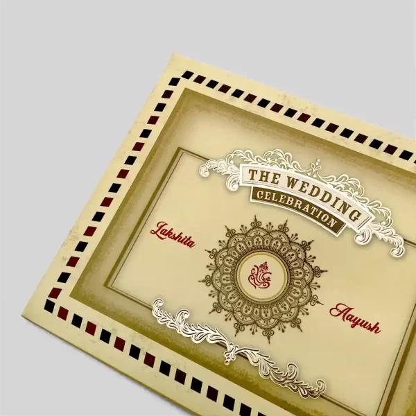 An image of Golden Mandala Wedding Invitation Card from Times Cards.