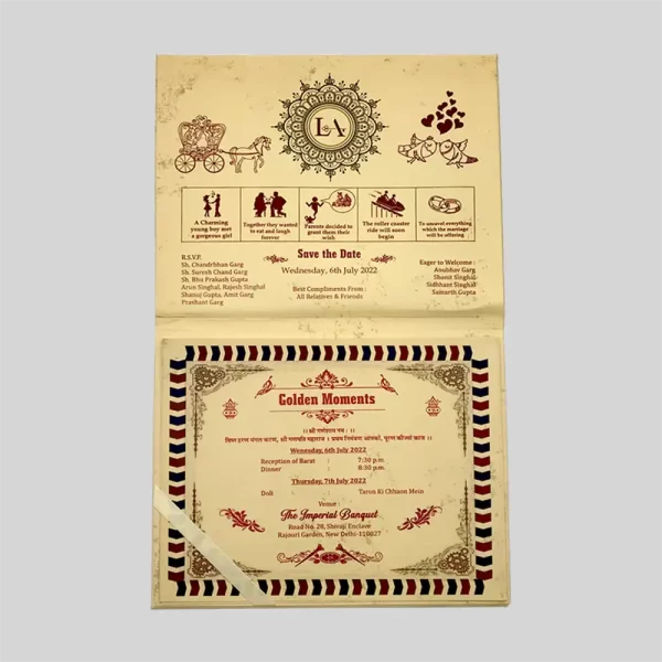 An image of Golden Mandala Wedding Invitation Card from Times Cards.