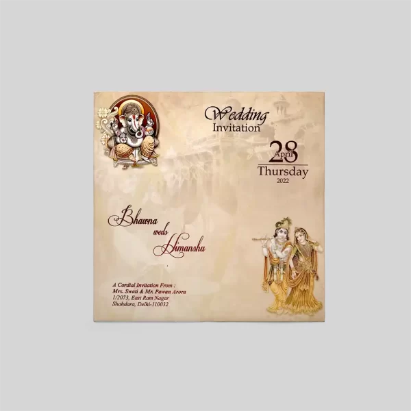 An image of Mangalam Wedding Invitation Card from Times Cards.