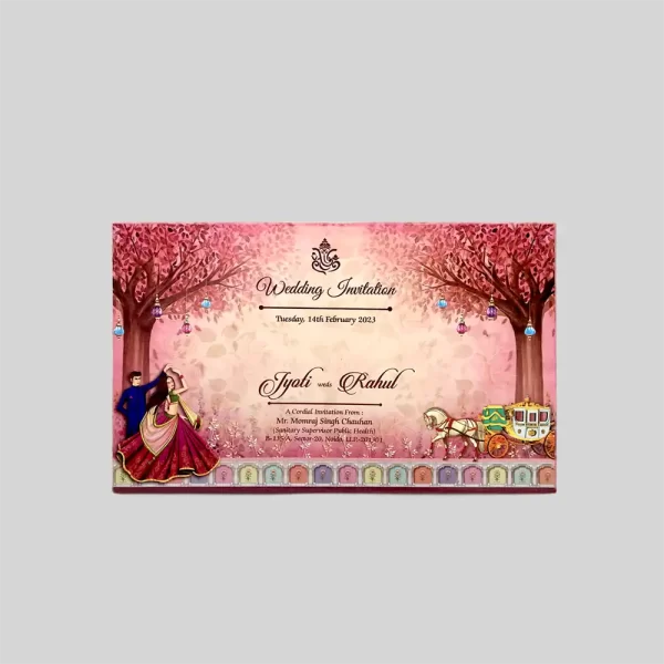 An image of Royal Carriage Wedding Invitation Card from Times Cards.