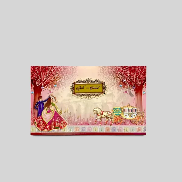 An image of Royal Carriage Wedding Invitation Card from Times Cards.