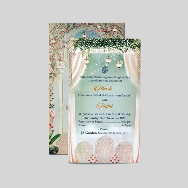 An image of Velvet Vines Wedding Card from Times Cards.