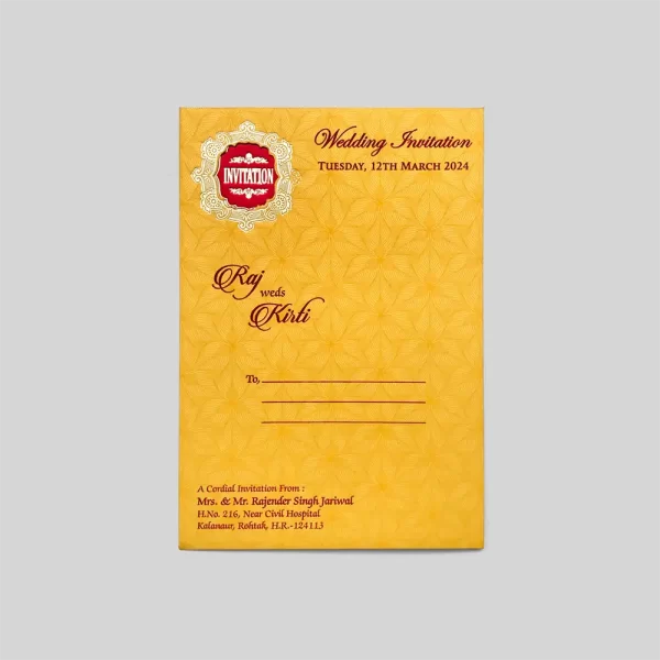 An image of Pushpak Wedding Invitation Card from Times Cards.