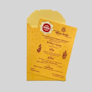 An image of Pushpak Wedding Invitation Card from Times Cards.