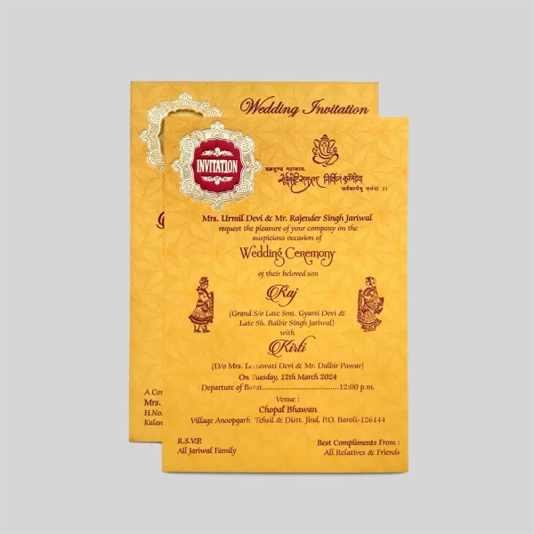 An image of Pushpak Wedding Invitation Card from Times Cards.