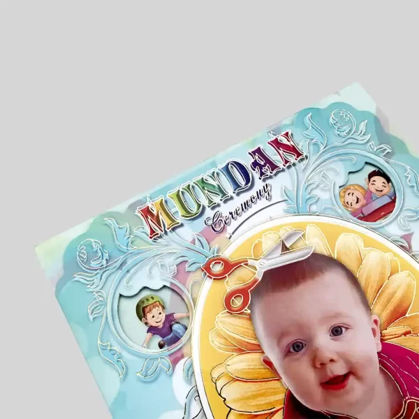 An image of Rainbow Rhymes Mundan Ceremony Card from Times Cards.