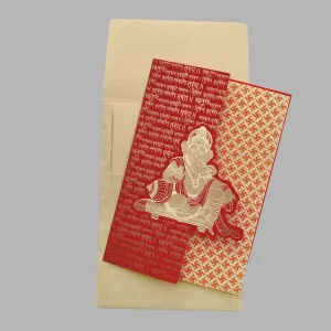 An image of Swarnim Ganesha Wedding Invitation Card from Times Cards.