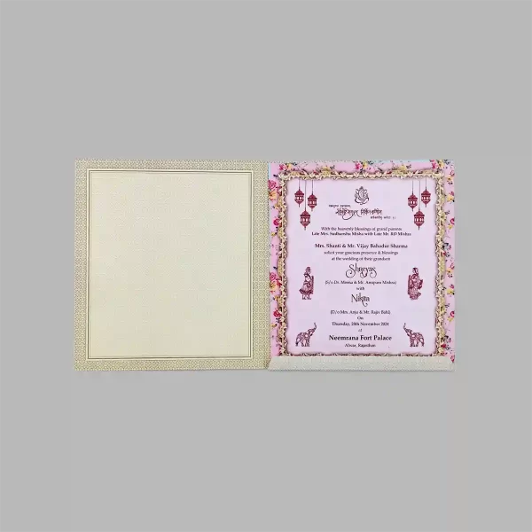 An image of Gulabari Sneh Wedding Invitation Card from Times Cards.