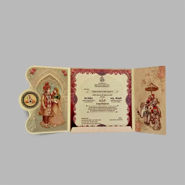 An image of Haldi Kumkum Wedding Invitation Card from Times Cards.